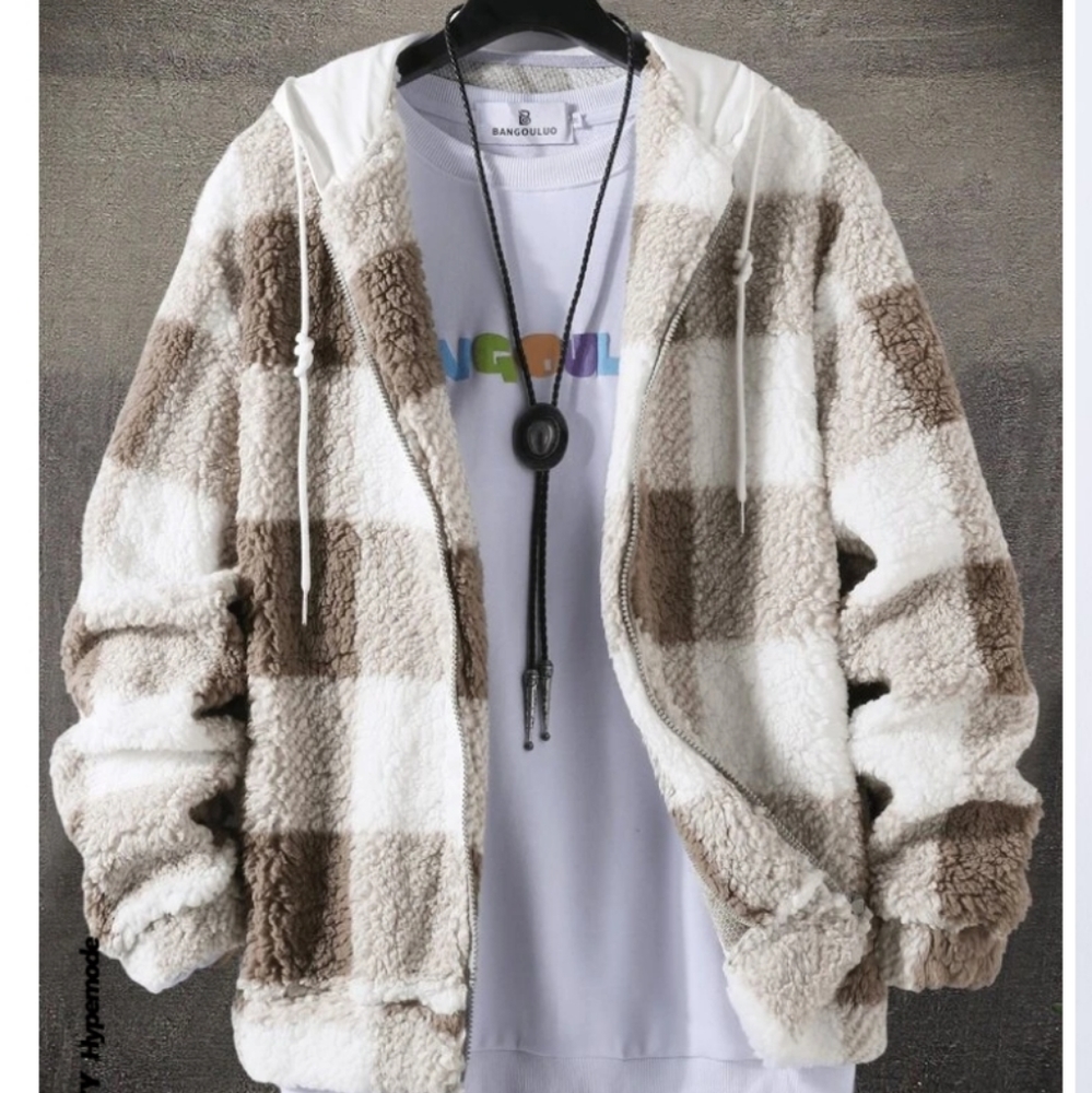 COPY - Manfinity Hypemode Buffalo Plaid Print Jacket